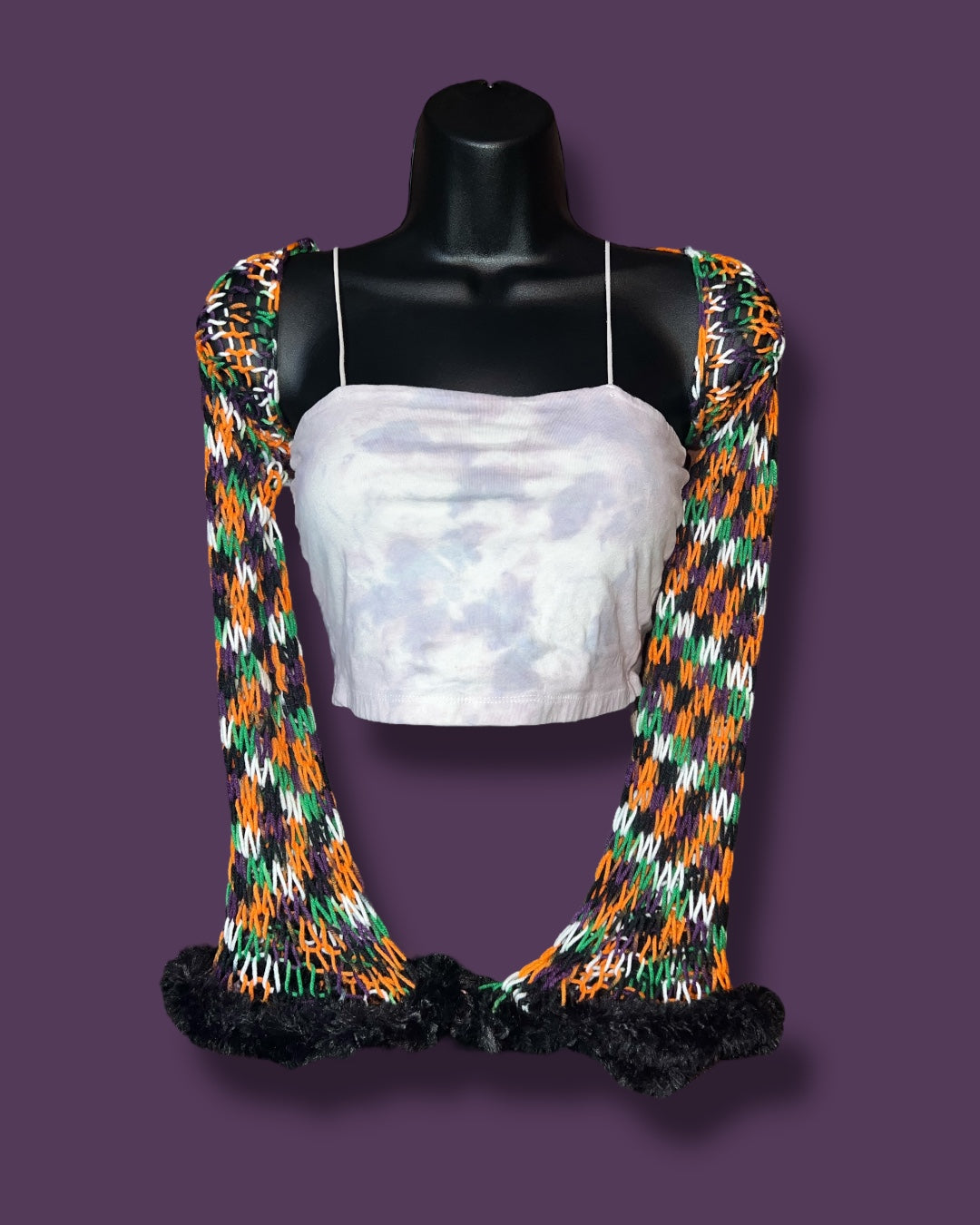 Spooky Sleeves Open Front Knit Shrug