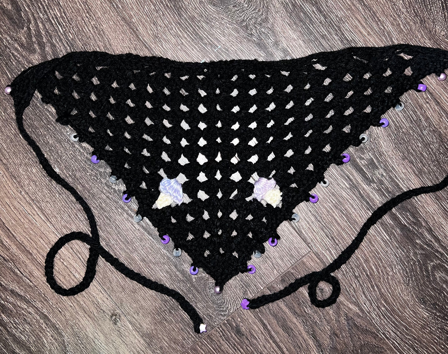 Black and Purple Mushroom Bandana