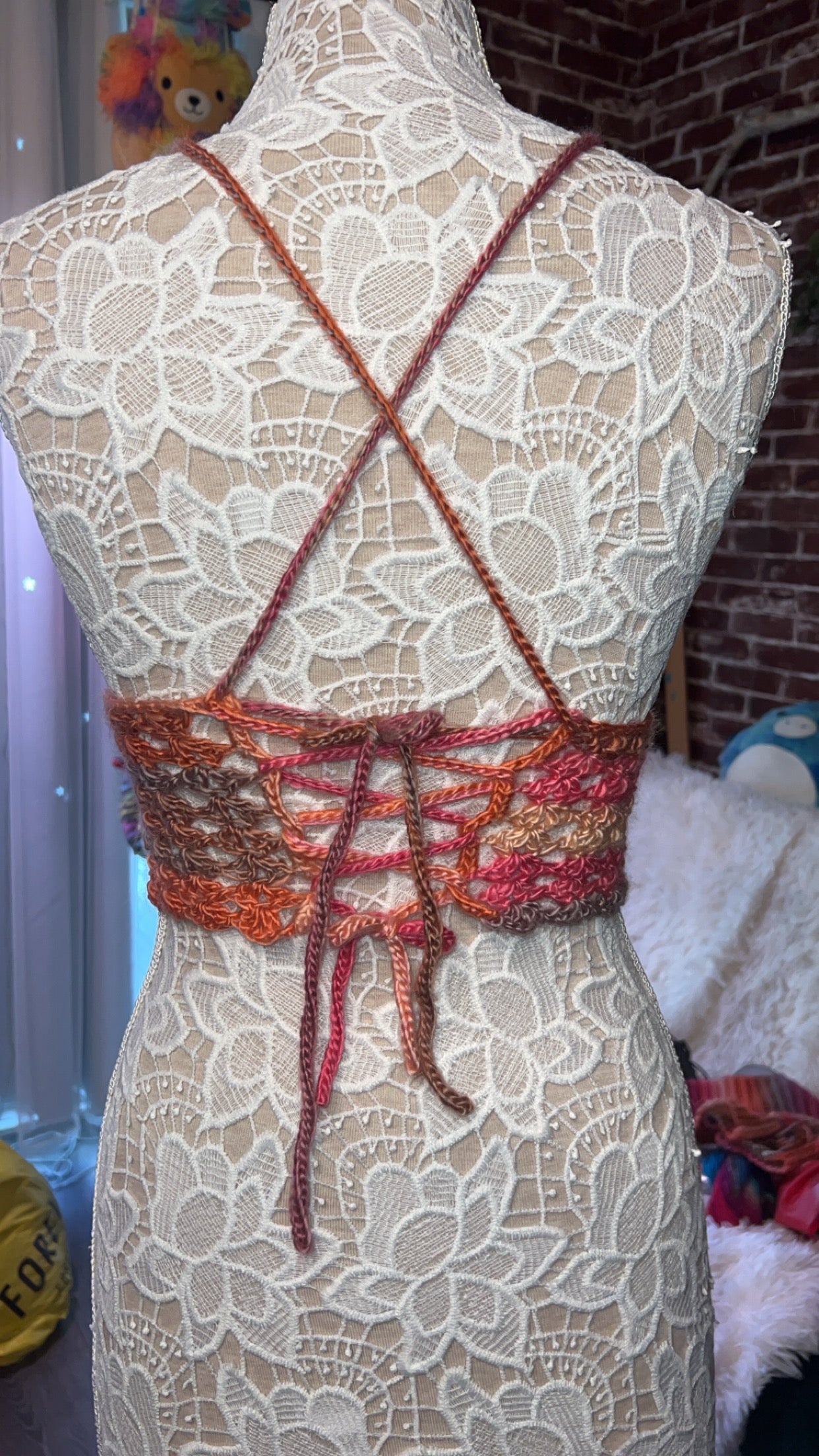 I’m in Lesbians with You Crochet Pride Set Corset Back Top and Skort