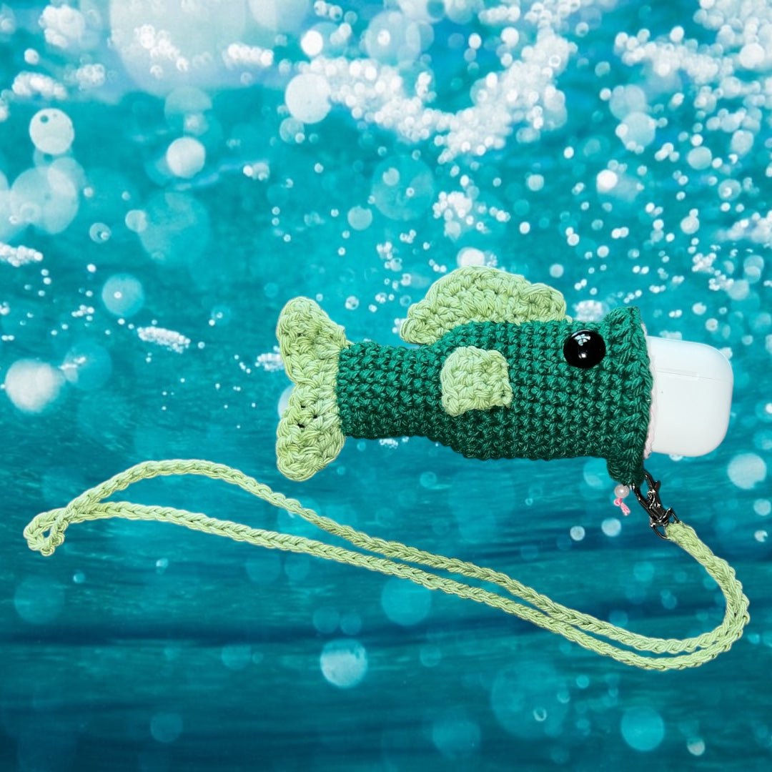 Large Mouth Puff Puff Bass Vape or Air Pod Holder with Lanyard