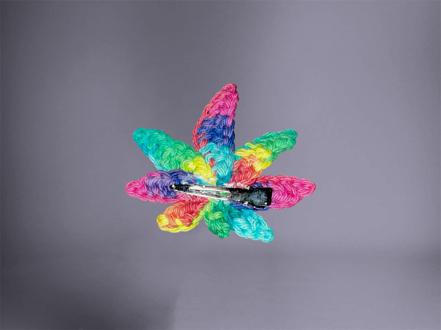 Rainbow Leaf 420 Crochet Clip Accessory