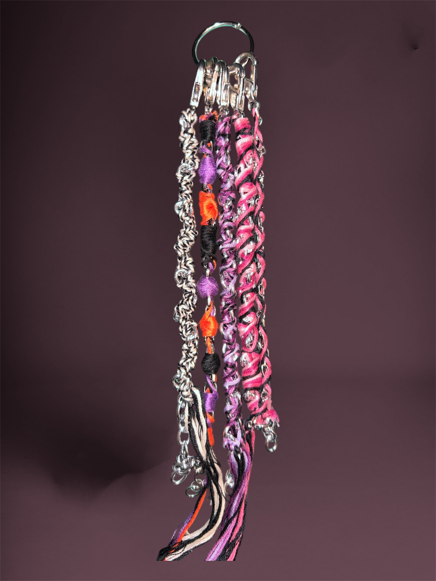 Black Dominant Chain & Thread Bracelets