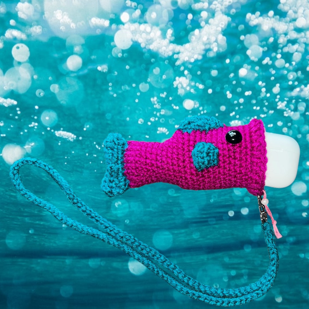 Large Mouth Puff Puff Bass Vape or Air Pod Holder with Lanyard