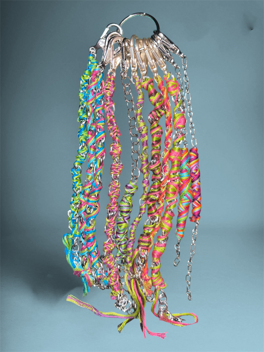 Green Dominant Chain & Thread Bracelets