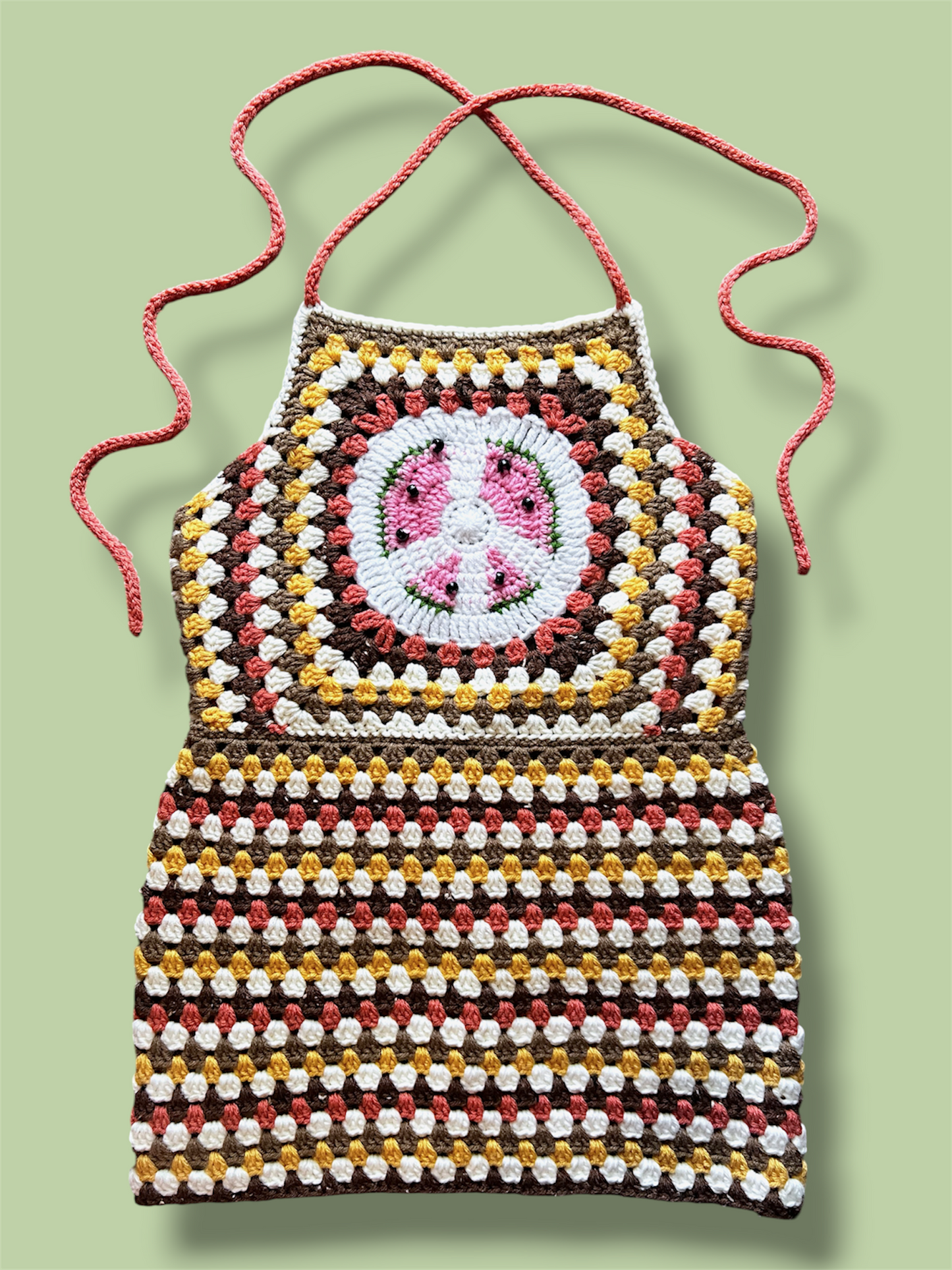 Peace Over All Dress + Matching Beret Set