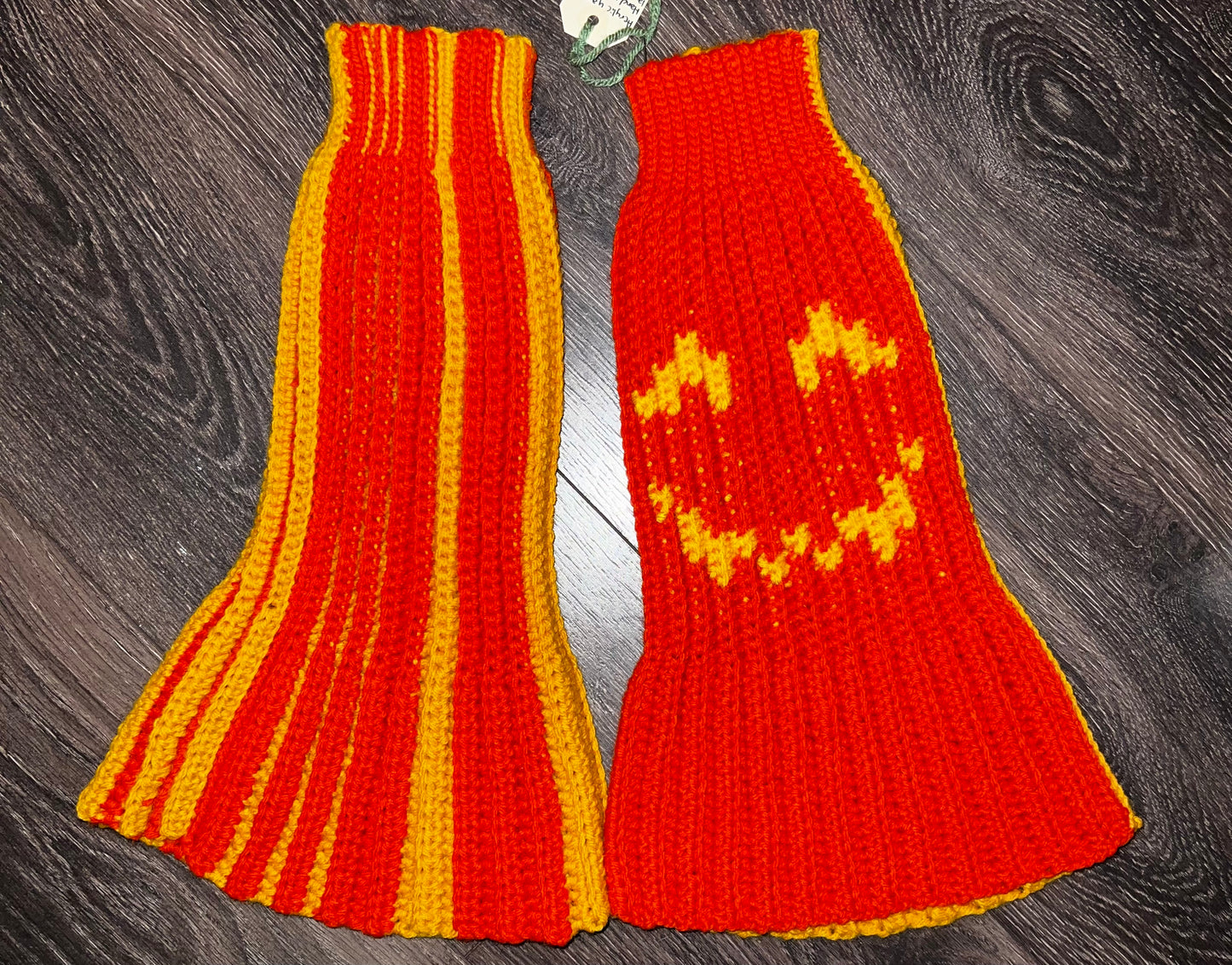 Reversible Pumpkin Leg Warmers