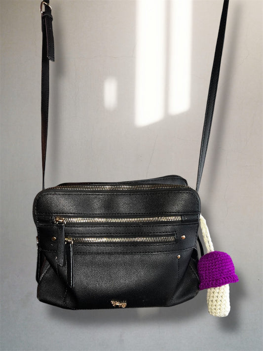 Crochet Mushroom Pocket Keychain