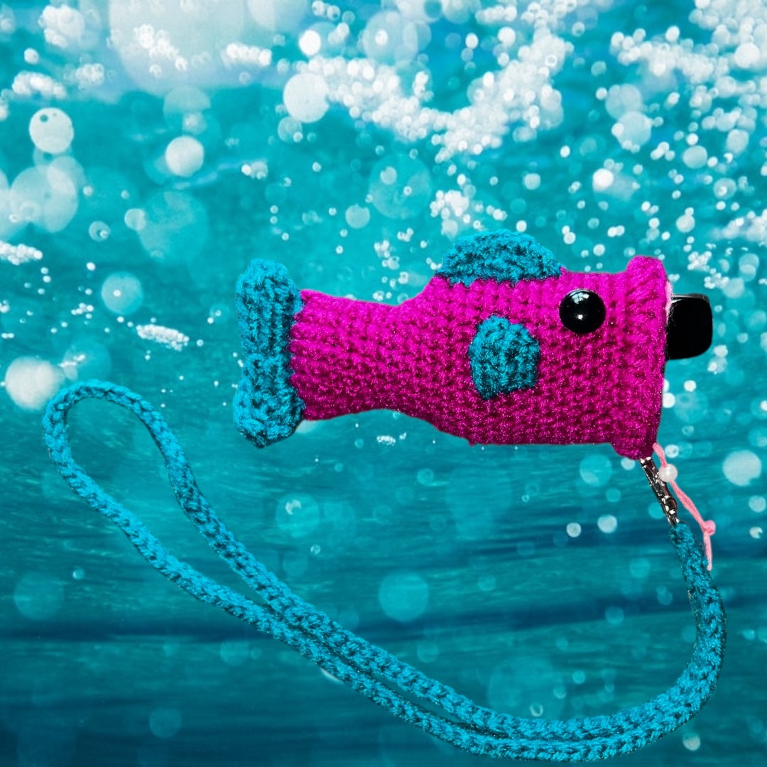 Large Mouth Puff Puff Bass Vape or Air Pod Holder with Lanyard