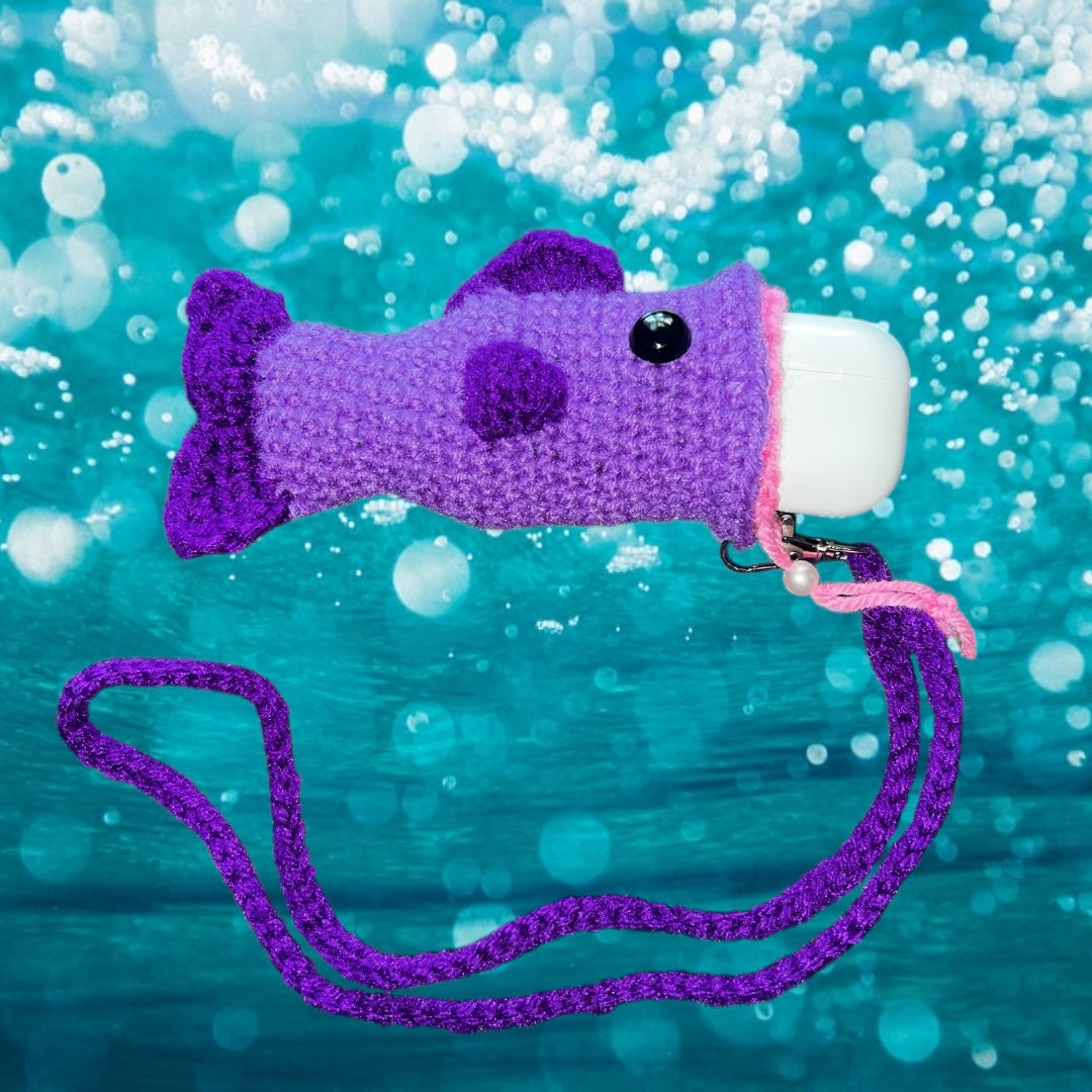 Large Mouth Puff Puff Bass Vape or Air Pod Holder with Lanyard