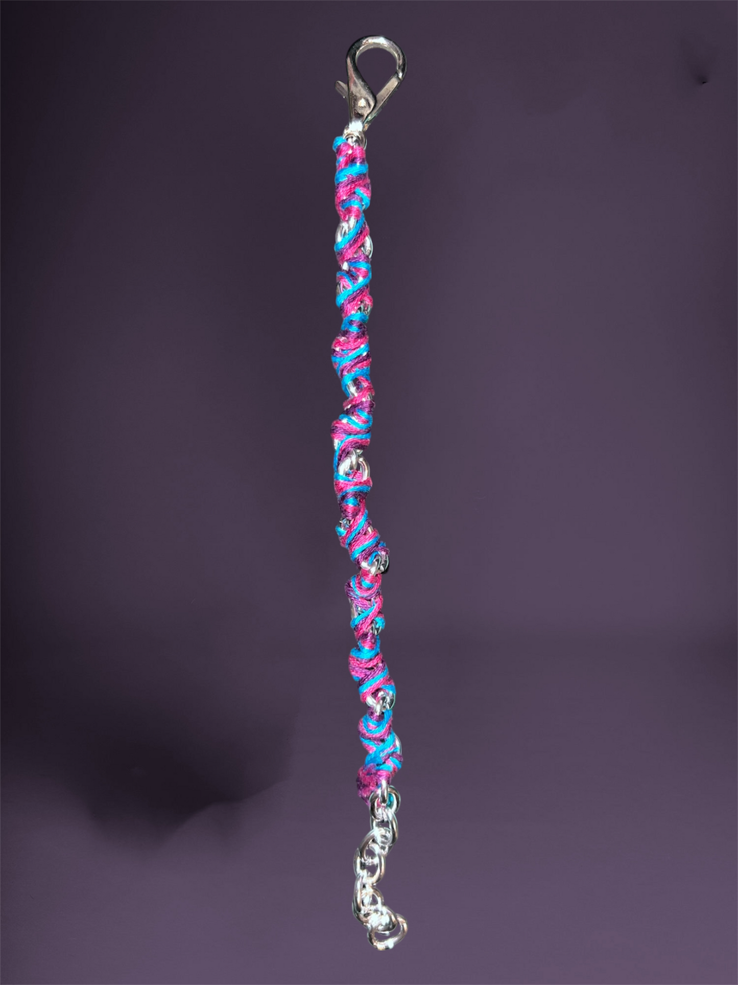 Bi Pride Themed Chain & Thread Bracelets