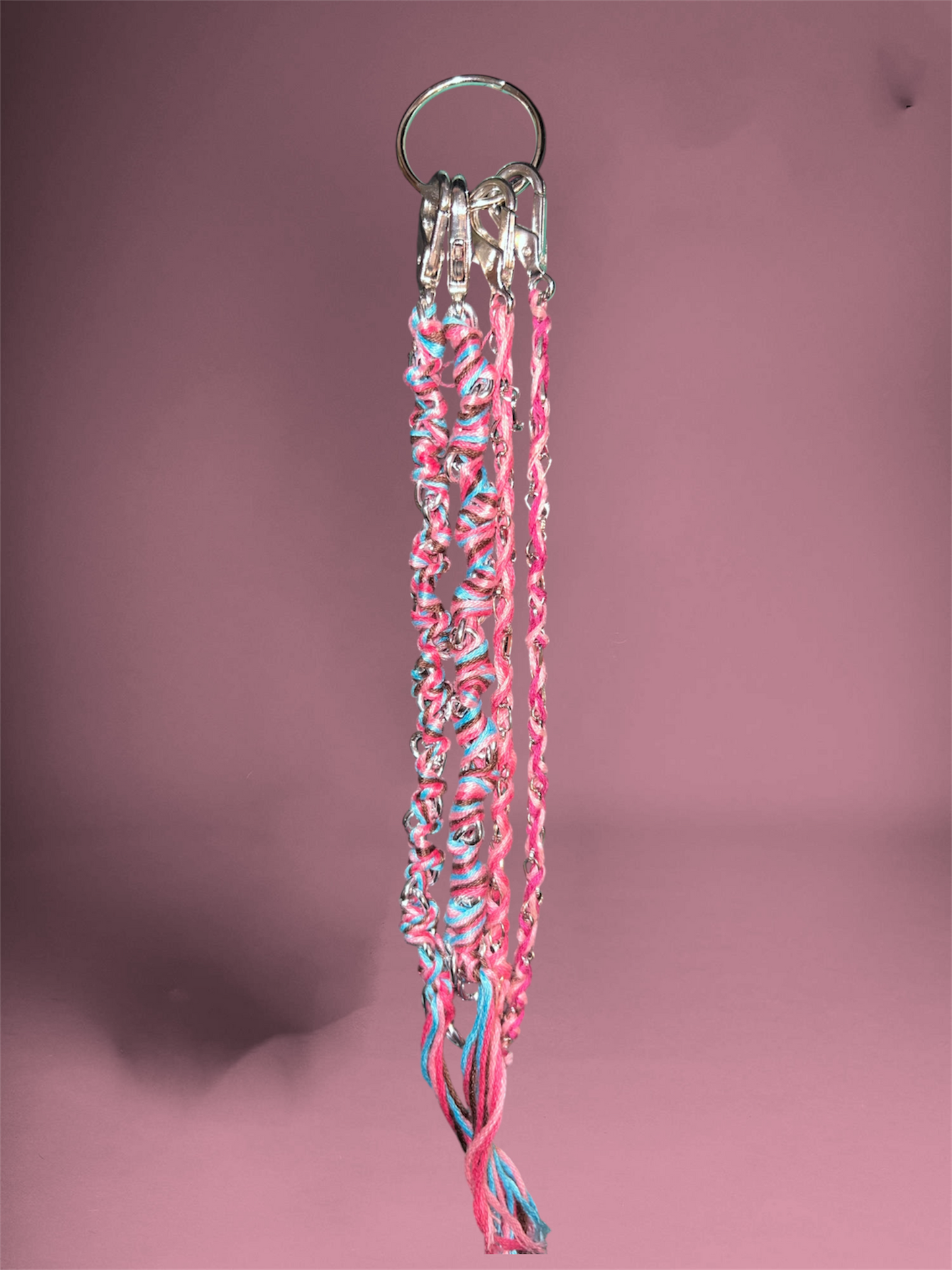 Pink Dominant Chain & Thread Bracelets