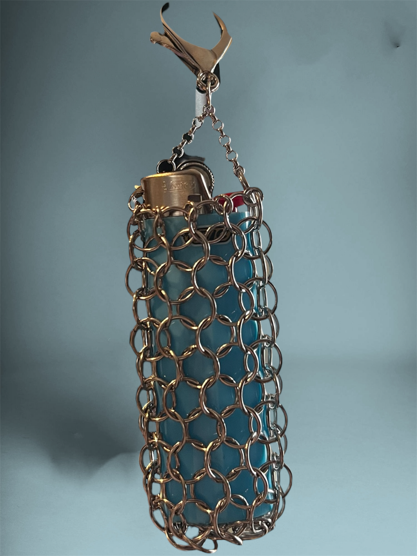 Chainmail Lighter Holder Keychain