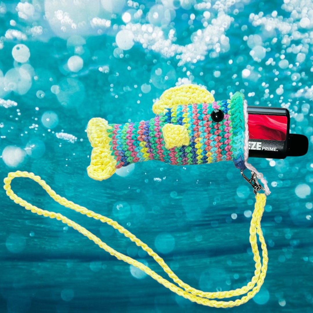 Large Mouth Puff Puff Bass Vape or Air Pod Holder with Lanyard