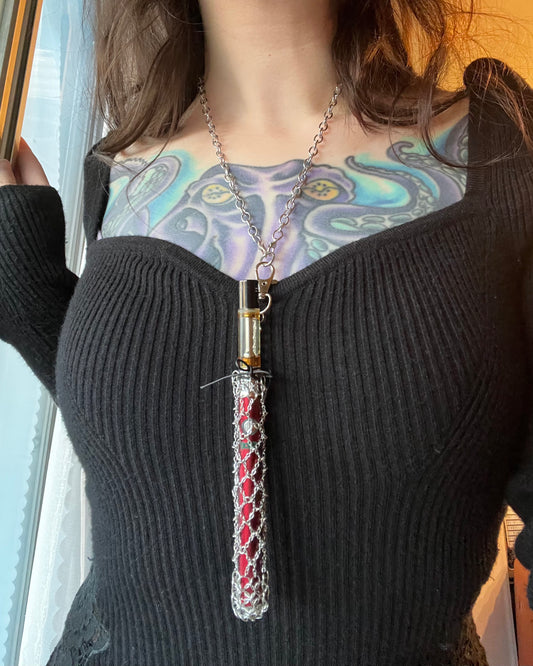 Chainmail Vape Holder with Lanyard for Standard Ooze Pen