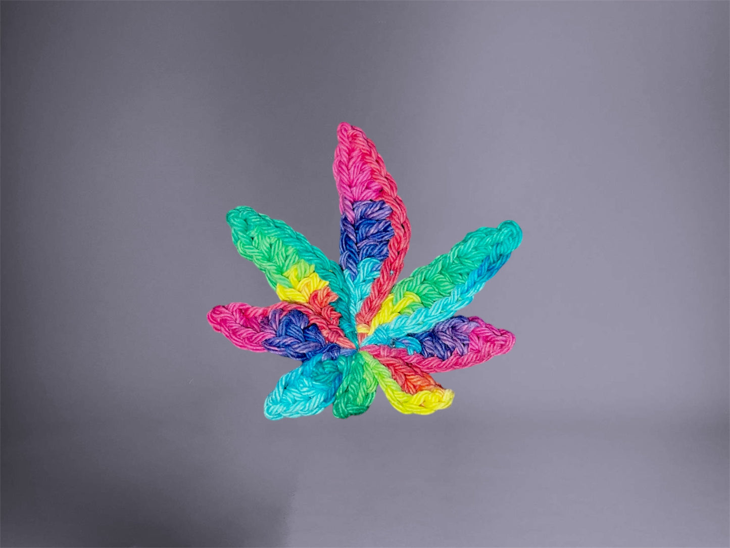 Rainbow Leaf 420 Crochet Clip Accessory